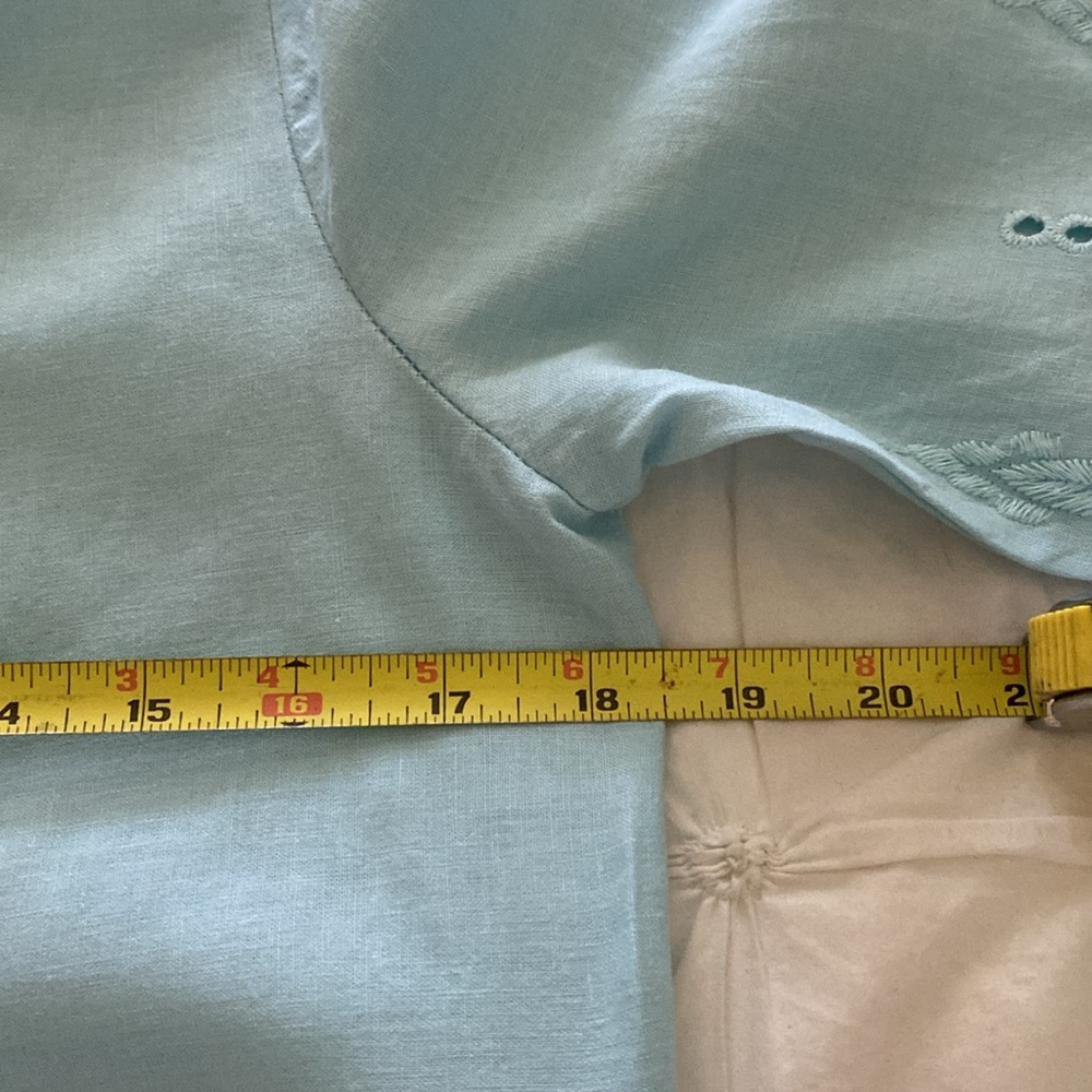 Marina Luna linen blend top beach vacation holiday cruise - Picture 4 of 8